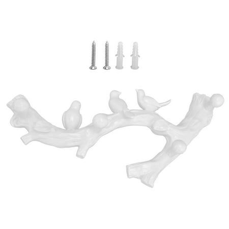 

Resin Bird Hooks Wall Mounted Coat Key Hanger Creative 3D Home Decoration AccessoriesM (38cm)