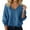 Dark Blue, variant on Sweater for Women Solid Long Sleeve V Neck Fuzzy Knitted Casual Trendy Outfits Beige