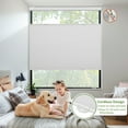 thumbnail image 4 of MiLin Top Down Bottom Up Cordless Cellular Shades No Drill Color-Matched No Tools Cellular Blinds for Windows Honeycomb Design Indoor Shades (Blackout White, 25 1/2" W X 72" H), 4 of 6