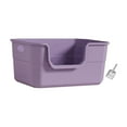 thumbnail image 3 of Caja de arena para gatos, fácil de transportar, suministros para mascotas con asas huecas, fácil de limpiar, para gatos domésticos púrpura, 3 of 8