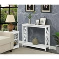 thumbnail image 1 of Convenience Concepts Titan Console Table with Shelf in White Wood Finish, 1 of 7