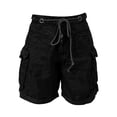 thumbnail image 6 of Summer Womens Shorts Fashion Shorts For Women Jean Casual High Waisted Straight Leg Baggy Denim Loose Fit Short Jeans Pants For Women, 6 of 7