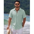 thumbnail image 2 of COOFANDY Men's Cotton Linen Summer Shirts Short Sleeve Beach Button Up Shirts Casual Shirt Loose Fit Shirts, 2 of 6