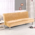 thumbnail image 4 of Dowbom Futon Cover with Skirt Spandex Armless Sofa Slipcover Protector Stretch Non-slip, 4 of 7