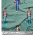 thumbnail image 1 of Soimoi Modal Satin Fabric Women Group Printed Fabric 1 Yard 42 Inch Wide, 1 of 1
