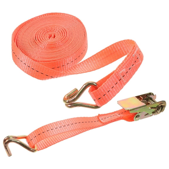 MEIBUTYUP Orange Polyester Ratchet Lashing Strap for Cargo Securement Car Roof Rack Accessories 1 Set Heavy Duty
