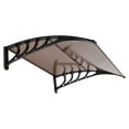 thumbnail image 6 of Aimee Lii Window Door Awning Canopy 40" x 40" Polycarbonate Cover Outdoor Window Awning Exterior Front Door Overhang Patio Awning for Sun Shutter Brown Black, 6 of 9