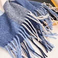 thumbnail image 5 of PMVFHDE Elegant Lightweight Plaid Shawl Scarf Winter Fashion Wrap With Fringe For Casual Travel And Daily Use Blue, 5 of 7
