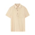 thumbnail image 2 of Birdeem Mens Home Vintage Short Sleeve Casual Button Have Pockets Solid Shirt Tops Blouse, 2 of 12
