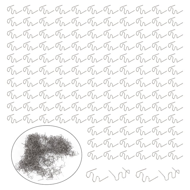 500Pcs Welding Rods Hot Staple Repair Machine Plastic Welding Hot Stapler Car Auto Bumper Repair Pre Wave Staples 0.6mm,500 x Hot Stapler,Silver
