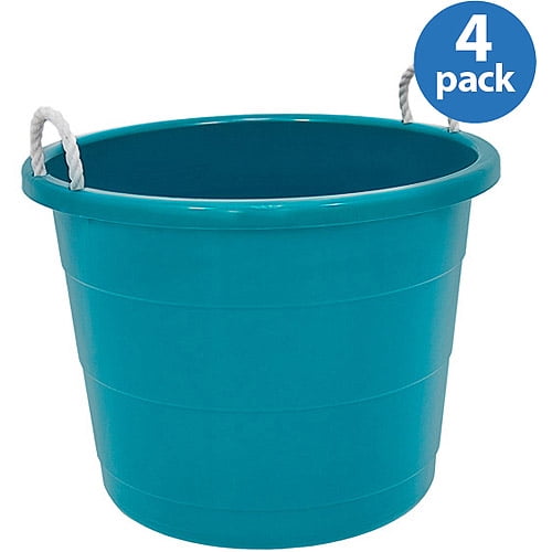 Homz Kidz 10 Gal Tub Turquoise Set Of 4 Com
