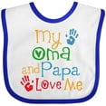thumbnail image 3 of Inktastic My Oma and Papa Love Me Boys or Girls Baby Bib, 3 of 4