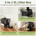 thumbnail image 3 of Gimars XL 3-in-1 Stainless Steel Litter Box with Lid, Dual Top and Front Entry, 16in High Wall Design for Kittens and Large Cats, 3 of 8