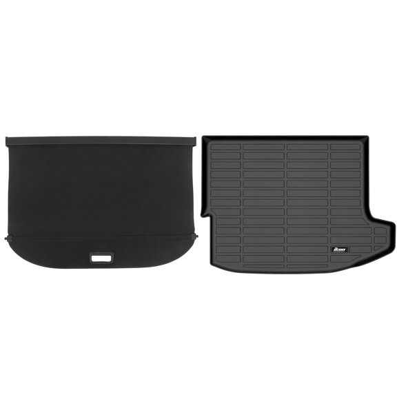 Ikon Motorsports 3D TPE Cargo Trunk Liner Cargo Cover Fits 2024-2026 Chevy Trax, Custom Fit All Weather Protection Black
