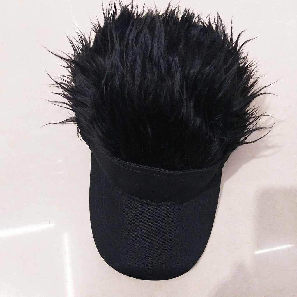 yingyy Uni Visor Wig Hat Men Women 