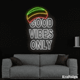 thumbnail image 4 of Craftnamesign Good Vibes Only Neon Sign, Bedroom Decor, Bar Club Shop Decor, 4 of 4