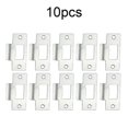 thumbnail image 1 of 5/10 Pcs Plaque de Remplacement pour Loquet Tubulaire Standard Nickel Acier Inoxydable Gâche de Porte Réglable pour Portes Basculantes, 1 of 4