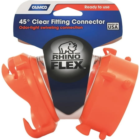 Camco RhinoFLEX 45-Degree Swivel Fitting, Clear