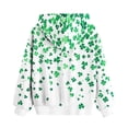 thumbnail image 4 of Youth Hooded Sweatshirt 3-12Y St. Patrick's Day Pullover Leprechaun Print Outfits Casual Fleece Top Long Sleeve Pocket Clothing Playful Graphic Tees, 4 of 5