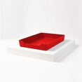 thumbnail image 1 of Plateau de Toilette pour Chien et Support de Tapis d'Entraînement avec Murs Protecteurs (Rouge, Régulier), 1 of 4