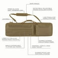 thumbnail image 4 of Tac-Six™ 46" Lockable Rifle Soft Case, Molle Front, Coyote, 4 of 15