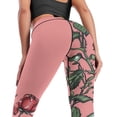 thumbnail image 2 of High Waisted Leggings for Women Regular & Plus - No See Through Tummy Control Cycling Workout Yoga Pants without Pockets Rose Pattern 2XL, 2 of 6