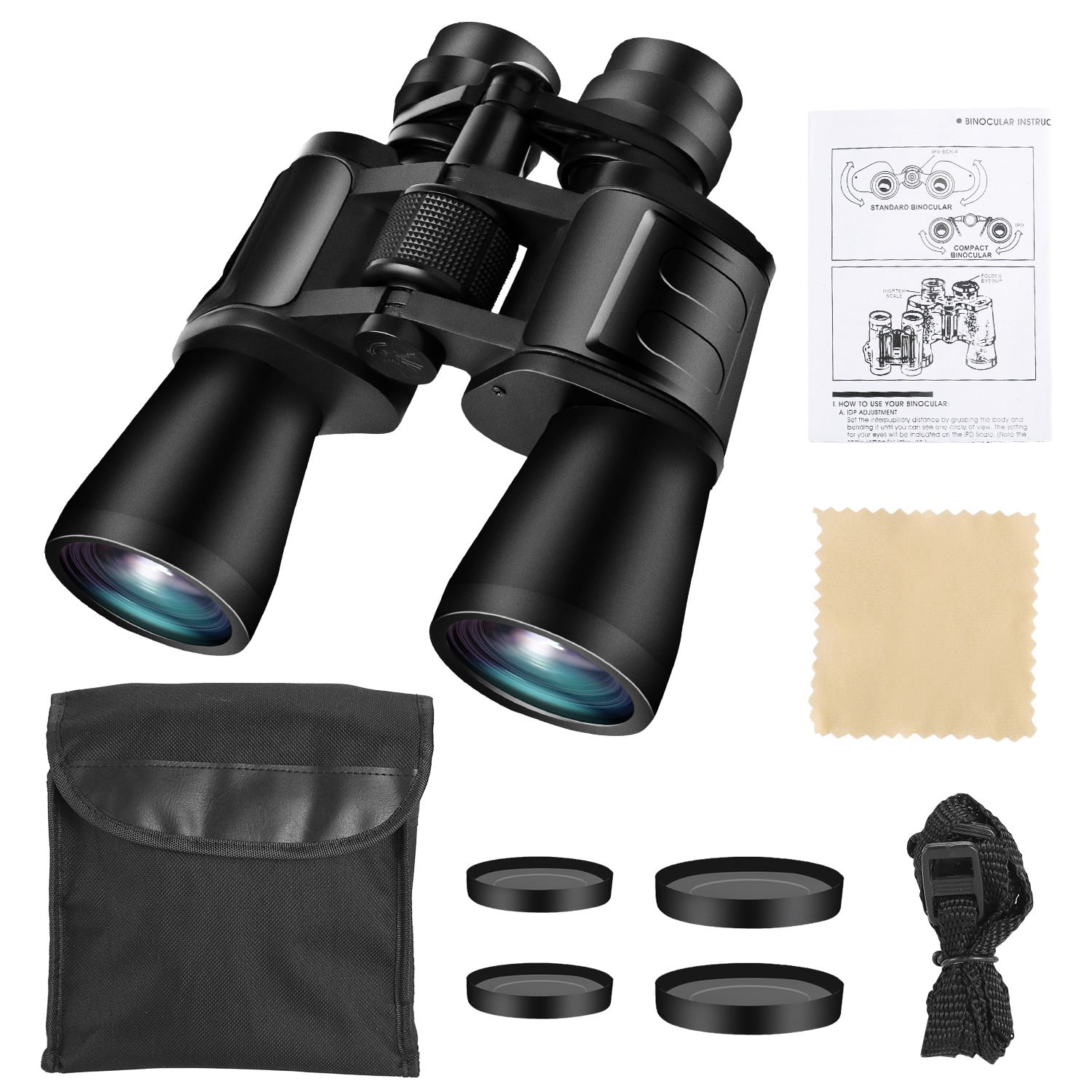 iMounTEK 180x100 Binoculars for Adults, Compact HD High Powered Binoculars with Low Night Vision Large Field Binoculars with FMC Lens for Hunting Bird Watching Sports