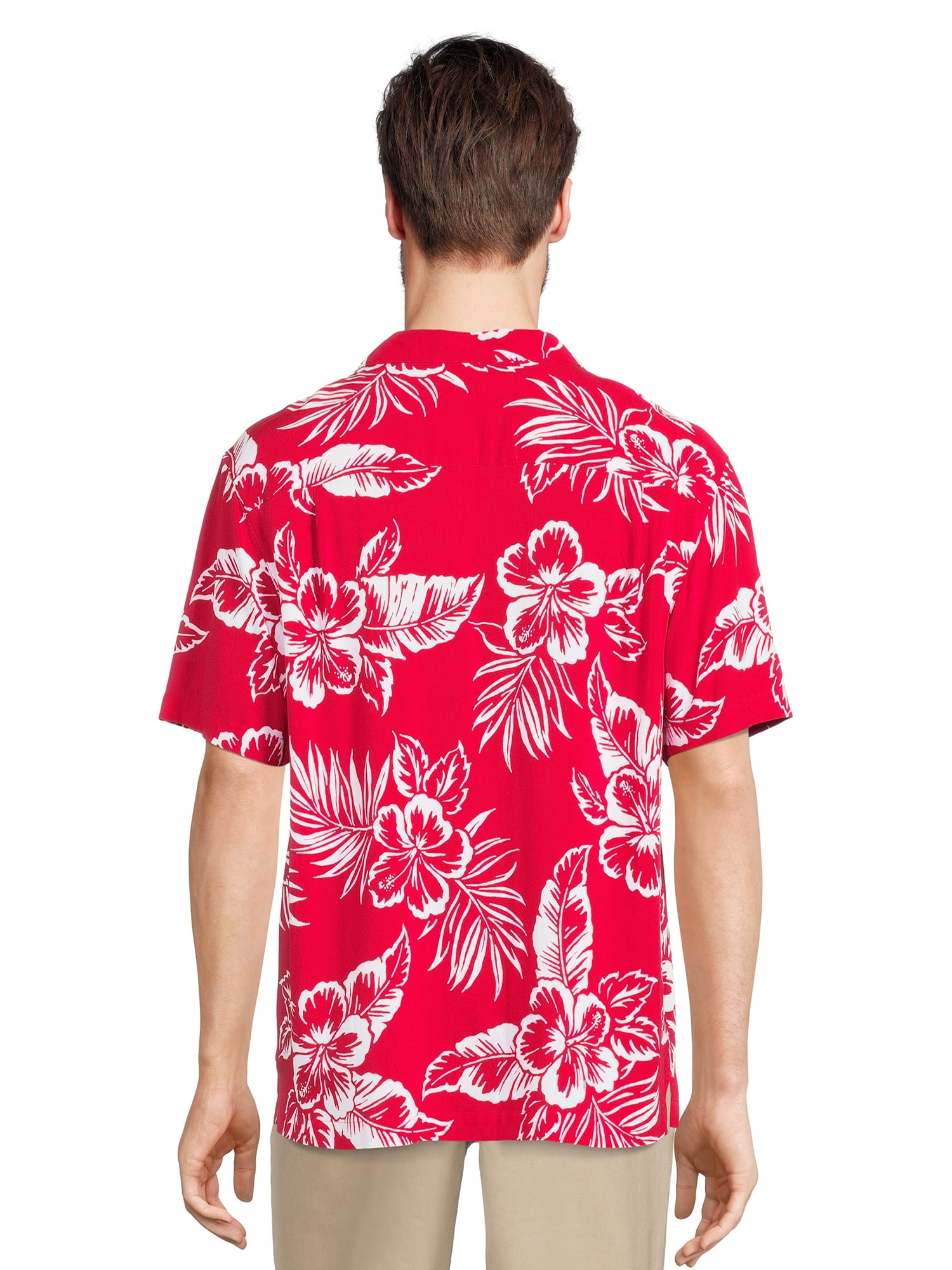 George Men’s Printed Short Sleeve Button Down Shirt