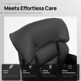thumbnail image 3 of GOOSEA Office Chair with Swivel-Out Armrests, Criss Cross Chair with Pocket Spring Seat Cushion and Backrest, Executive Desk Chair with Ergonomic Headrest and Footrest, Black, 3 of 7