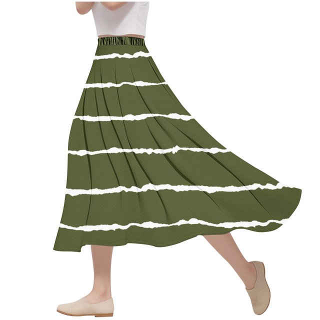 Jupes pour Femmes, Jupes d'Été pour Femmes, Jupe Décontractée à Fleurs Imprimées, Jupe Élastique à la Taille, Jupe pour Femmes, Jupes d'Été pour Femmes