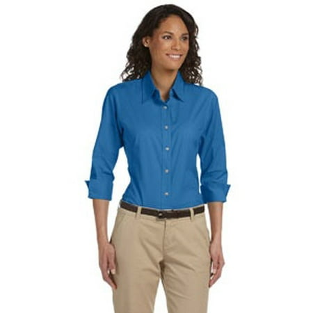 Devon & Jones Ladies' Perfect Fit™ 3/4-Sleeve Stretch Poplin Blouse