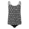thumbnail image 4 of Roncen Women's Polka Dot Tankini Set - Ruffled Smock Top & Solid High-Waisted Swim Bottom, 4 of 5