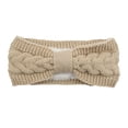 thumbnail image 1 of Sonducket Diademas de ganchillo invierno elástico de punto de punto ancho cálido grueso Universal calentador de orejas diadema regalos para mujeres Accesorio para el cabello Beige Sonducket AP009571-06B, 1 of 6