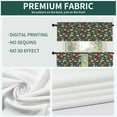 thumbnail image 3 of Christmas Curtains for Kitchen Kid Room Green Background Snowflack and Santa Hat Rod Pocket Window Curtain Set 3 Pcs Inter Xmas Glitter Bokeh Print Curtains 54 x 18 + 27 x 36 * 2, 3 of 6