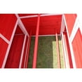 thumbnail image 3 of 81.75" Red and Gray Unique Red Barn Chicken Coop with roof Top Planter, 3 of 5
