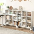 thumbnail image 2 of Costway 2 PCS 9-Cube Bookcase with 6 Removable Shelves Raised Support Feet for Living Room White, 2 of 7