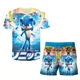 thumbnail image 3 of Camiseta de verano para niños y niñas 4-14T Sonic 2 traje para niños con estampado 3D sonic niños camisetas de manga corta patrón traje, 3 of 5