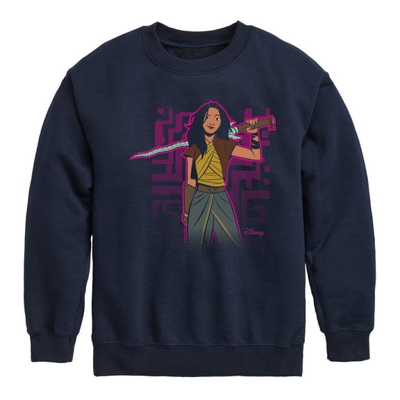 Disney - Raya and the Last Dragon - Raya Graphic Square - Youth Crewneck Fleece Sweatshirt