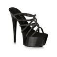 thumbnail image 2 of 609-SELENA, 6" Rhinestone Mule Sandal, 2 of 2