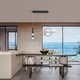thumbnail image 2 of SHILIU-Modern Linear Pendant Light, Dimmable LED Pendant Lighting with Remote, Adjustable Pendant Hanging Lamp Fixture, Creative Linear Wave LED Chandelier for Kitchen Island Dining Room,45W/Black, 2 of 4