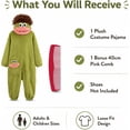 thumbnail image 3 of Big Mouth Monster Pajama Costume for Parent & Little One, Cozy Soft Hooded One Piece with Comb, Silly Monster Onesie Loungewear Family Christmas Pajamas Matching Sets, 3 of 9