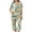 Green, variant on MecTo Womens Pajama Sets Cotton Pj Set Short Sleeve Top with Capri Pants Sleepwear 2 Piece Lounge Set