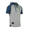 thumbnail image 4 of ZIMEGO Mens Short Sleeve Hoodie - Thin Color Block Raglan Henley T Shirt, 4 of 5
