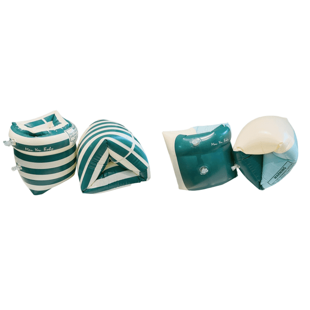 1 Par Anillos Flotantes para Brazo Aire Doble Funda Inflable (raya) Verde Oliva