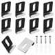 thumbnail image 1 of Hardware Mirror Clips for Wall Mounting, Single Hole Silver, 1 of 5