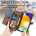 thumbnail image 4 of Flip Wallet Case for Compatible with Samsung Galaxy A03S Zipper Pocket Case with Card Holder Slot Magnetic Closure Lanyard Flip Cover Compatible with Samsung Galaxy A03S 6.5inch, 4 of 10
