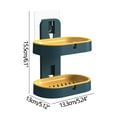 thumbnail image 1 of Pompotops Bathroom Sink Soap Box Creative Punch-free Rack Home Wall-mounted Double-layer Soap Box Clearance, 1 of 2