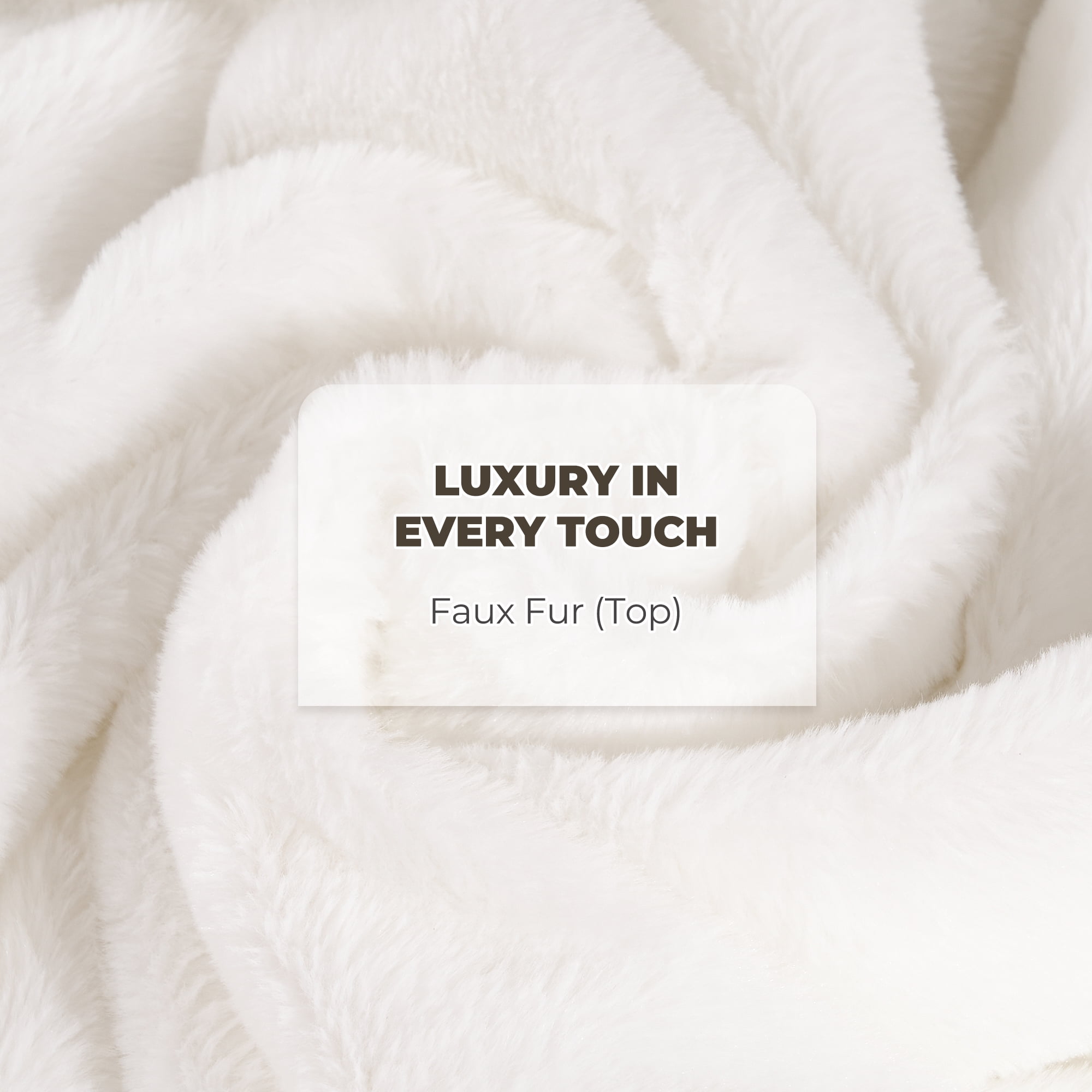 MARNUR Electric Throw Blanket 50"x60", Soft Faux Fur, 6 Heating Levels, 4 Hours Timer, Cozy Couch Blanket White