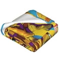 thumbnail image 2 of Cauagu Colorful Giraffes with Drinks Pattern Flannel Bed Blankets,Fleece Blanket Comfortable Air Conditioning Blanket for Sofa Bed Travel Couch & Living Room -50"x40", 2 of 8