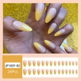 thumbnail image 2 of FCOGIN Medium Almond False Nail, Acrylic Nail, Press on Nail, Yellow, White, 24 Pieces, 2 of 6